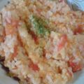 リアル７'s cooksnap of when they made 我が家の朝ごはん♪②トマトご飯.