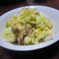 JUNSEIママ's cooksnap of when they made -ウィンナーとキャベ豆乳パスタ-.