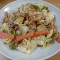 Nekozame's cooksnap of when they made 豚挽肉とキャベツの味噌マヨ炒め.