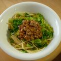 こり～'s cooksnap of when they made 納豆★葉っぱパスタ.