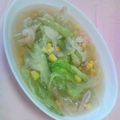 ＊まめゴマ＊'s cooksnap of when they made たっぷりレタスのスープ.