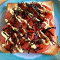 なす子's cooksnap of when they made クリチとトマトの塩昆布トースト.