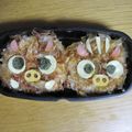 hirotofumi's cooksnap of when they made キャラ弁に♪いのしし親子おにぎり♪.