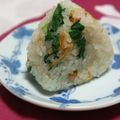ピンクのたまご's cooksnap of when they made 野沢菜と桜海老のおにぎり.