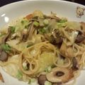 サトモユリア's cooksnap of when they made 春キャベツとちくわのバター醤油和風パスタ.