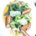 kokakokko's cooksnap of when they made ☆レタスnoウィンナー炒め☆.
