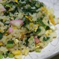 ピンクのたまご's cooksnap of when they made 蕪の葉で♡和風チャーハン.