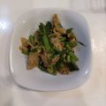クックなぽい's cooksnap of when they made 大根の葉と豚肉のニンニク醤油炒め.
