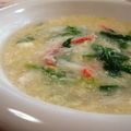 mmameco's cooksnap of when they made かにと豆腐のふわふわスープ.