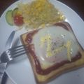 mizukitty's cooksnap of when they made 朝ごはんに♬ハムエッグトースト.