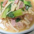 なしみぃ's cooksnap of when they made 豚ばら肉と青梗菜、えのきのさっぱり煮.