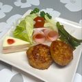 まこさんど's cooksnap of when they made ♪シャキシャキ蓮根ひき肉はさみ焼き♪.