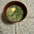 yesmama's cooksnap of when they made 旬を味わう♪春菊のかき玉みそ汁.