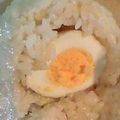 なんとかma's cooksnap of when they made 激ｳﾏ！とろとろ味付け卵おにぎり.