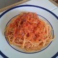 のべチャン's cooksnap of when they made カニ缶で！カニのトマトクリームスパ.