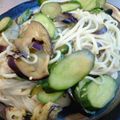 みんみんみか's cooksnap of when they made ５分でランチ！なすきゅう冷麦♪.