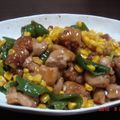 正和☆'s cooksnap of when they made 鶏唐揚げ、コーン、ピーマンのあんかけ.