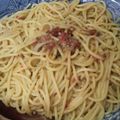 CoffeeCoco's cooksnap of when they made 梅とチーズのスパゲティ.