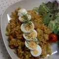 うに１１８'s cooksnap of when they made 炊飯器で☆ゆで卵も一緒にカレーピラフ.