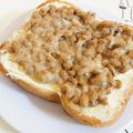ななクレープ's cooksnap of when they made ２分で絶品！やみつき☆納豆トースト.