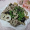 miyuki12's cooksnap of when they made 茹で黒豆と豚バラきのこの炒め物.