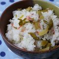 ゆみにゃむ's cooksnap of when they made 野沢菜と桜海老のおにぎり.