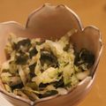 rakuen's cooksnap of when they made キャベツとわかめのおひたし.