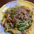 綺ママ's cooksnap of when they made 牛肉と水菜の炒め物.