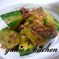 yukiはぴ's cooksnap of when they made 簡単１品♬胡瓜の梅味噌にんにくラー油和え.