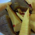 hisuta's cooksnap of when they made タケノコとコンニャクのきんぴら煮.