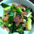 ちいち12's cooksnap of when they made ベーコンと葉にんにくの炒め物.