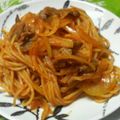 じゅっティ's cooksnap of when they made すし酢で★カリカリ豚ナポリタン.