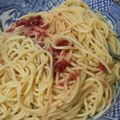 CoffeeCoco's cooksnap of when they made 梅とチーズのスパゲティ.