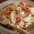 cafe0305's cooksnap of when they made ベーコンと長ネギの和風パスタ.