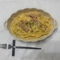 ちむ's cooksnap of when they made 低脂肪生クリームで簡単カルボナーラ.