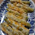 LOVEのこ's cooksnap of when they made アスパラのちくわボートチーズ焼き♬.
