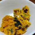 桃みかん's cooksnap of when they made カボチャとクルミとレーズンのサラダ.