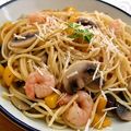 ルリナ's cooksnap of when they made 海老とマッシュルームのあっさりパスタ.