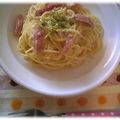 riii☆'s cooksnap of when they made 家にあるもので☆濃厚カルボナーラ.