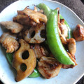 canno's cooksnap of when they made 鶏肉とれんこんの炒め物.