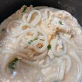 👦👶ママ's cooksnap of when they made 簡単！温まる♪卵とじうどん.