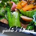 yukiはぴ's cooksnap of when they made ウィンナーと小松菜炒め.