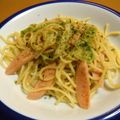 こうまさmam's cooksnap of when they made ✿魚肉ソーセージと❀白菜の✿パスタ.