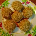 豆ぱんだ's cooksnap of when they made 揚げない！？ごま団子♪.
