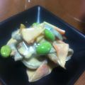 iluvu's cooksnap of when they made 蓮根と豚肉のピリ辛ごまマヨサラダ.
