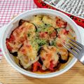 在宅勤務のおじさん's cooksnap of when they made なすとズッキーニと完熟トマトのチーズ焼き.