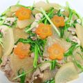 ゆか＠勉強中。's cooksnap of when they made 大根水菜豚肉の煮物.