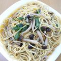 K1TR1's cooksnap of when they made ノンオイル☆しめじと納豆の和風パスタ.