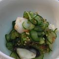 ポメリー's cooksnap of when they made たこときゅうりのお酢の物.