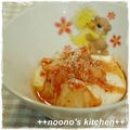 ののぉ's cooksnap of when they made 豆腐にキムチのっけてチン♪.